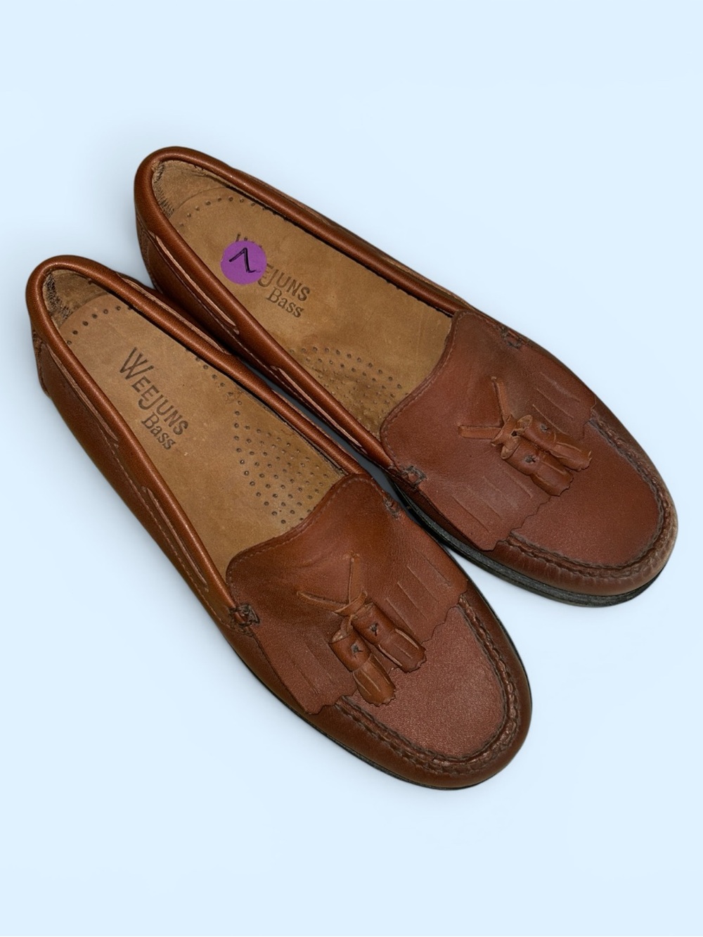 Bass Weejuns MARIETTA II Tassel Kiltie Loafers Womens Size 7 Brown Leather NWOB